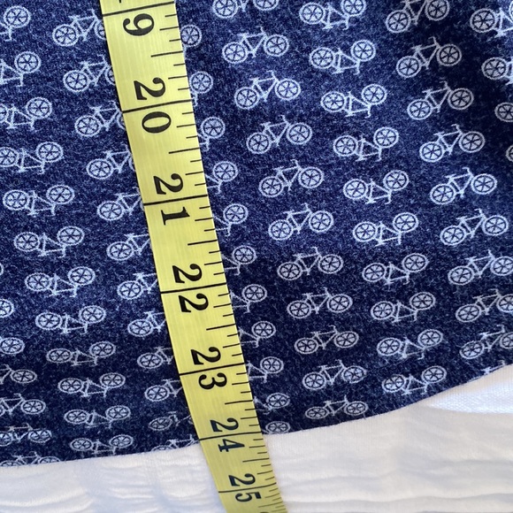 Jacob soft knit navy & white top with keyhole closure at back. Bow at front. S - Picture 11 of 11